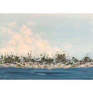 Across The Way - Acrylic Landscape Painting by Deb Bossert Artworks, 5" x 7"